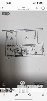 2-к квартира, вторичка, 61м2, -1/2 этаж