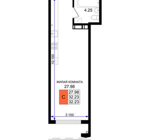 Студия квартира, вторичка, 32м2, 4/8 этаж