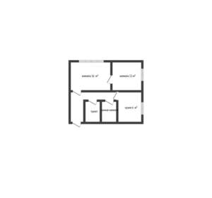 2-к квартира, вторичка, 40м2, 1/5 этаж