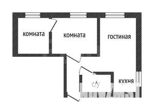 3-к квартира, вторичка, 61м2, 4/5 этаж