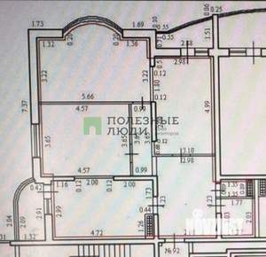 3-к квартира, вторичка, 88м2, 14/16 этаж