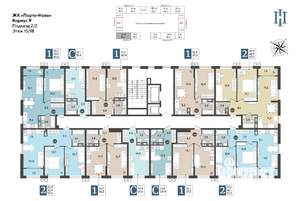 2-к квартира, вторичка, 67м2, 15/18 этаж
