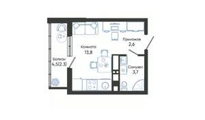 Студия квартира, вторичка, 22м2, 10/24 этаж