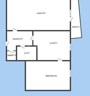 2-к квартира, вторичка, 46м2, 1/9 этаж