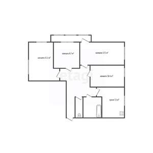 4-к квартира, вторичка, 74м2, 7/9 этаж
