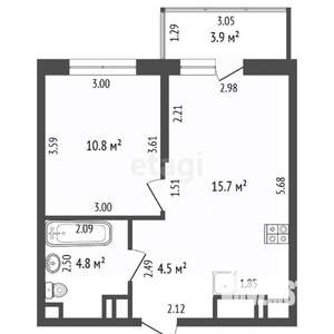 1-к квартира, вторичка, 36м2, 17/23 этаж