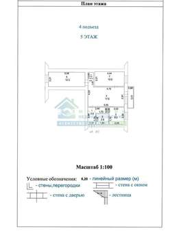 3-к квартира, вторичка, 54м2, 5/5 этаж