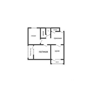 2-к квартира, вторичка, 59м2, 2/16 этаж