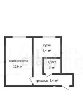 1-к квартира, вторичка, 31м2, 1/4 этаж