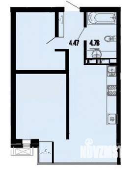 1-к квартира, вторичка, 45м2, 7/18 этаж