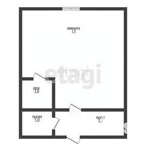 1-к квартира, вторичка, 19м2, 2/5 этаж