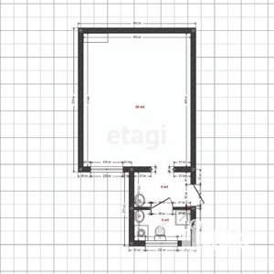 1-к квартира, вторичка, 27м2, 1/2 этаж