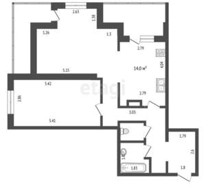 2-к квартира, вторичка, 67м2, 2/17 этаж