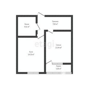 1-к квартира, вторичка, 43м2, 22/25 этаж