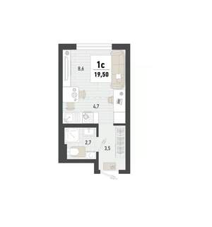 Студия квартира, вторичка, 20м2, 14/15 этаж