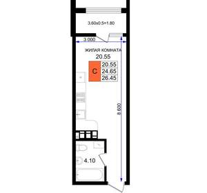 Студия квартира, вторичка, 26м2, 5/8 этаж