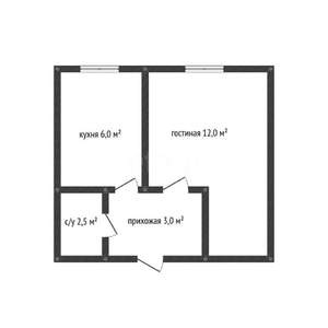 1-к квартира, вторичка, 21м2, 9/9 этаж