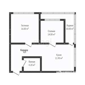 2-к квартира, вторичка, 53м2, 13/14 этаж