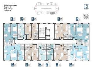 2-к квартира, строящийся дом, 68м2, 2/18 этаж