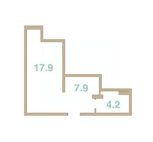 Студия квартира, вторичка, 30м2, 3/4 этаж