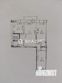 3-к квартира, вторичка, 51м2, 1/2 этаж