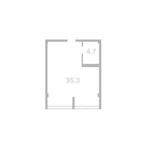 1-к квартира, вторичка, 40м2, 2/3 этаж
