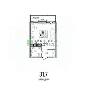 Студия квартира, вторичка, 30м2, 18/18 этаж