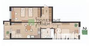 2-к квартира, вторичка, 73м2, 21/24 этаж