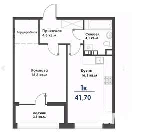 1-к квартира, вторичка, 42м2, 5/20 этаж