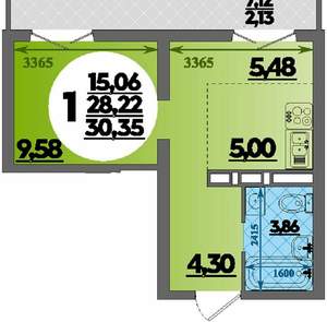 Студия квартира, вторичка, 30м2, 11/16 этаж