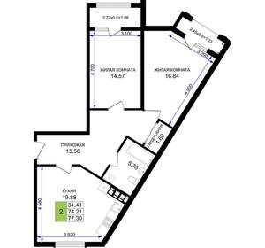 2-к квартира, вторичка, 77м2, 5/8 этаж