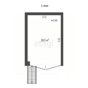 2-к квартира, вторичка, 62м2, 1/4 этаж