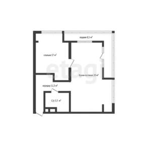 1-к квартира, вторичка, 62м2, 16/21 этаж