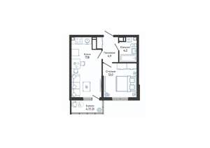 1-к квартира, вторичка, 40м2, 18/24 этаж