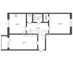 2-к квартира, вторичка, 111м2, 4/4 этаж