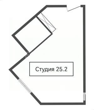 Студия квартира, вторичка, 25м2, 10/10 этаж