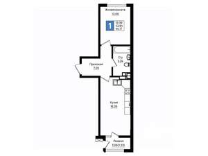 1-к квартира, вторичка, 44м2, 5/18 этаж