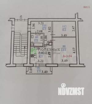 2-к квартира, вторичка, 44м2, 3/3 этаж