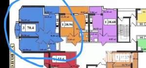 3-к квартира, вторичка, 70м2, 5/18 этаж