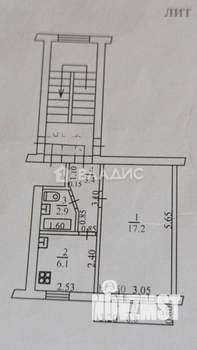 1-к квартира, вторичка, 29м2, 2/5 этаж