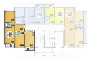 3-к квартира, строящийся дом, 86м2, 1/16 этаж