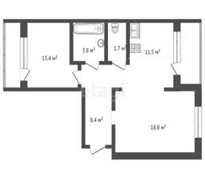 2-к квартира, вторичка, 75м2, 5/7 этаж