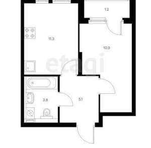 1-к квартира, вторичка, 31м2, 15/16 этаж