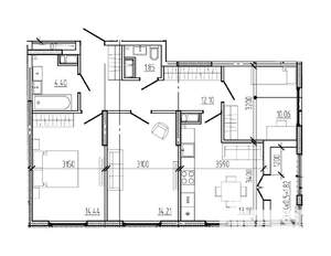 3-к квартира, вторичка, 73м2, 5/18 этаж