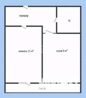 1-к квартира, вторичка, 36м2, 6/6 этаж