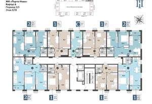 1-к квартира, строящийся дом, 40м2, 8/9 этаж