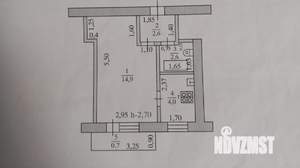 1-к квартира, вторичка, 24м2, 4/4 этаж