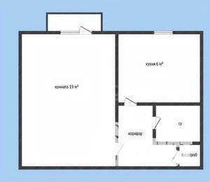 1-к квартира, вторичка, 38м2, 6/10 этаж