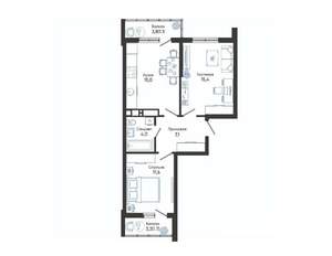 2-к квартира, вторичка, 56м2, 4/24 этаж