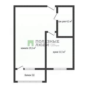 1-к квартира, сданный дом, 40м2, 22/24 этаж